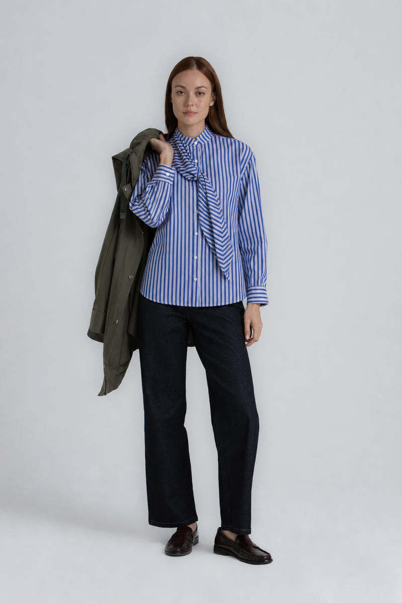 HONFLEUR Blouse bleu clair à col châle