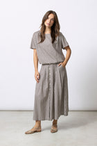 HIFI blouse brune à carreaux