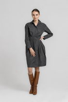 KILTY Shirt dress in dark grey taffeta