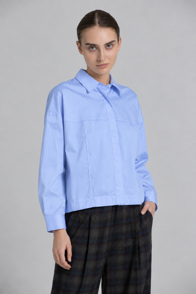 HELMO Straight light blue blouse