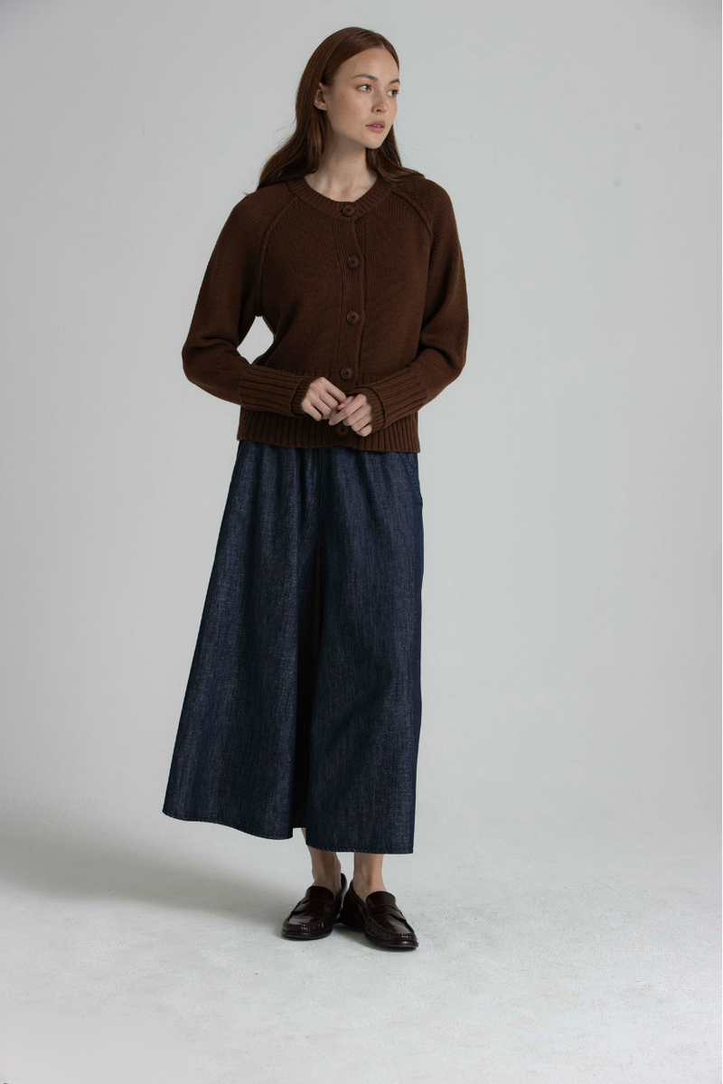 TYFEN Wide-leg denim skirt-trouser
